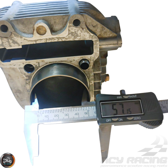 G- Cylinder 57.4mm 150cc Big Bore Kit w/Cast Piston Fit 56mm (GY6 ATV, Buggy, Quad)