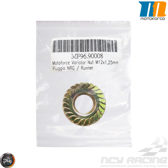 MotoForce Nut M12 Serrated (QMB, GY6, Universal)