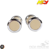 NCY Throttle Grip 7/8in Simulated Leather Ivory Set (GY6, Ruckus, Universal)