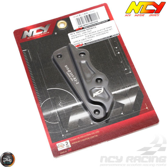 NCY Brake Caliper Adapter 220mm B2 Black (DIO, Ruckus)