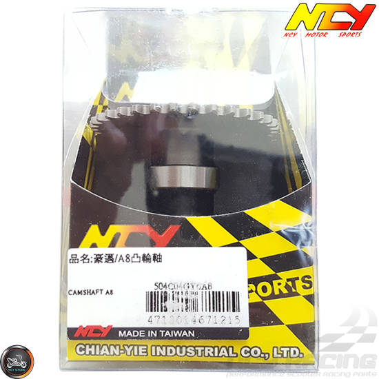 NCY Camshaft A8 2V 26.25/26.15 Performance (GY6)