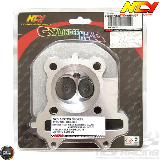 NCY Cylinder Head 58.5mm 2V Fit 54mm (GY6)