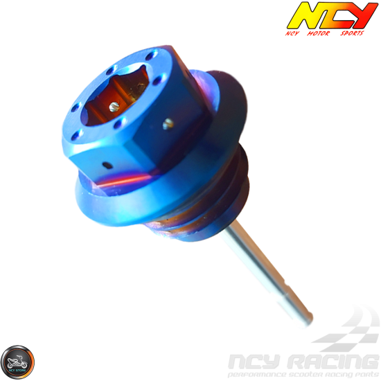 NCY Oil Dipstick Electroplated Titanium (QMB, GY6, Universal)