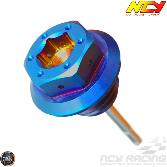 NCY Oil Dipstick Electroplated Titanium (QMB, GY6, Universal)