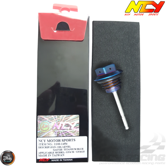 NCY Oil Dipstick Electroplated Titanium (QMB, GY6, Universal)