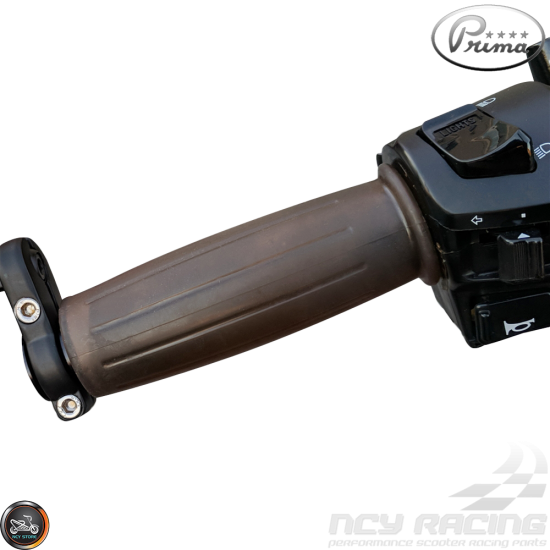 Prima Throttle Grip 7/8in Bottle Brown Gel Set (GY6, Ruckus, Universal)