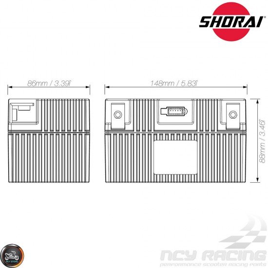 Shorai Lithium Battery 12V 14Ah (LFX14A4-BS12)