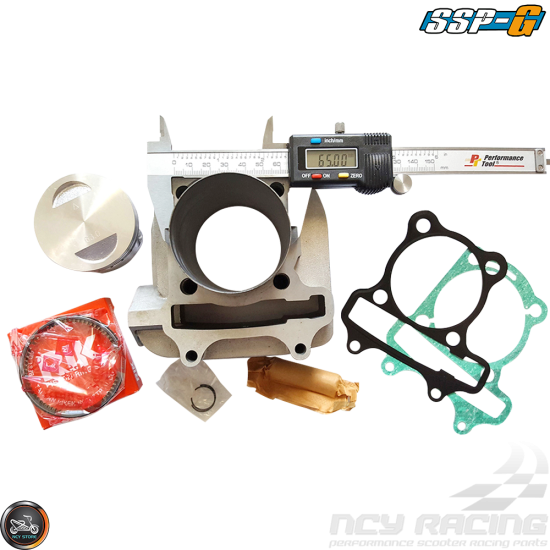 SSP-G Crankcase 63mm 180cc 2V Big Bore Power Kit w/Oil Cooler (GY6 longcase)