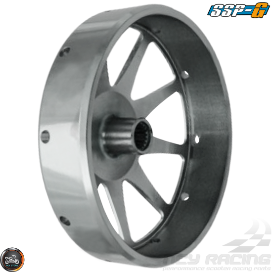 SSP-G Clutch Bell 9-Spokes Racing Chrome (GY6, PCX)
