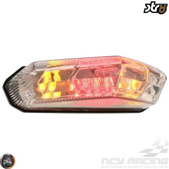 STR8 Tail Light Clear LED w/Turn Signal (Universal)