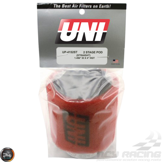 UNI Air Filter Pod 38mm Straight (UP-4152ST)